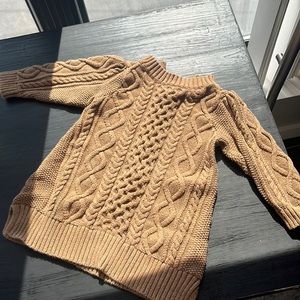 Brown cable knit sweater dress 12-18 months